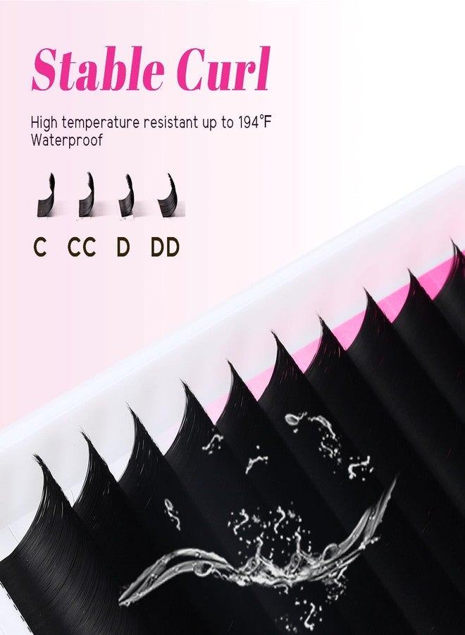 TDANCE Cashmere Easy Fan Lash Extensions Self Fanning Matte Black Volume Lash Extension 0.03mm CC Curl 14mm Single Length Mega Volume Lash Extensions(0.03-CC,14mm) - Image 5